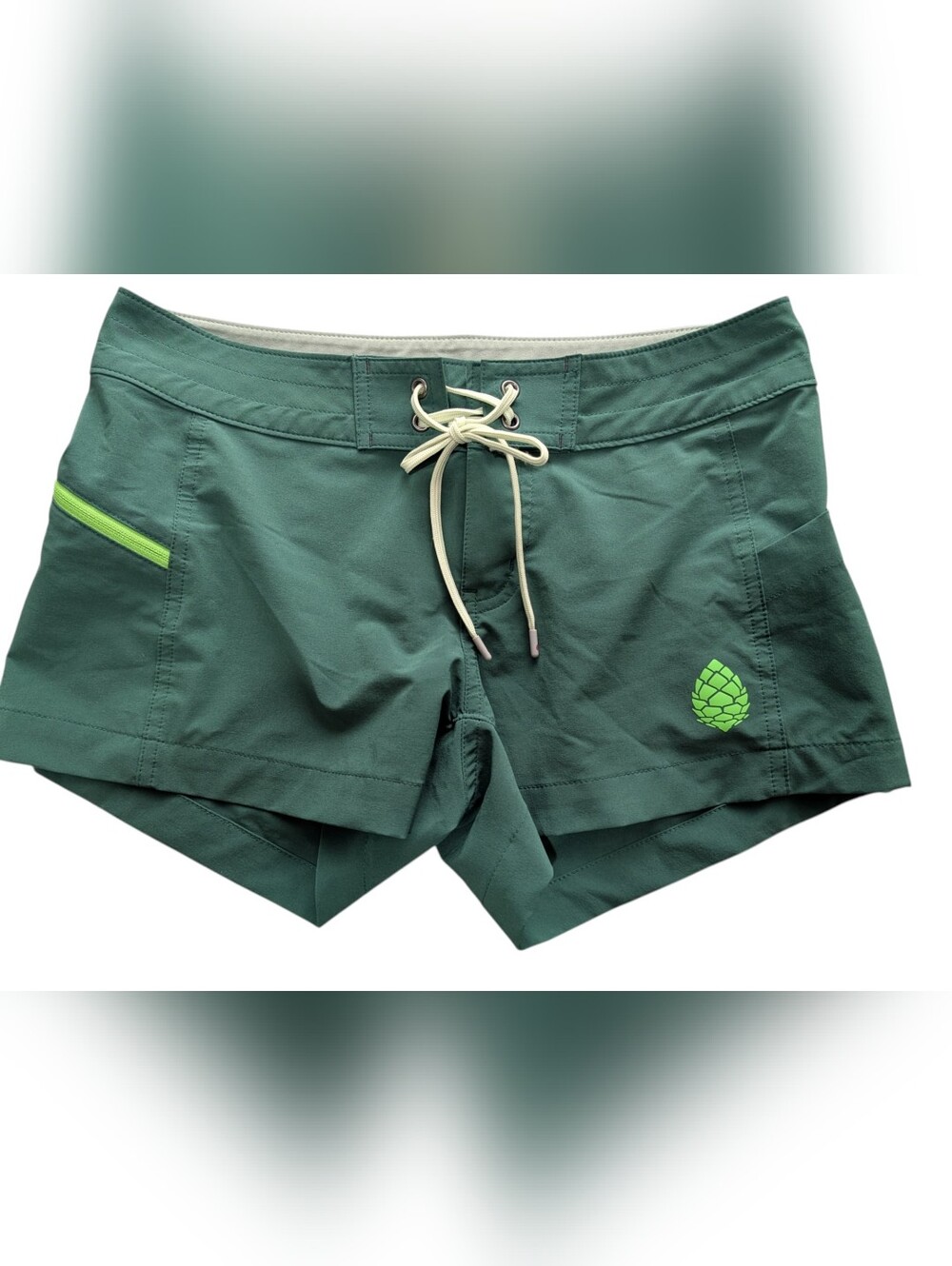 Stio CFS Board Shorts Quick Dry UPF Water Hiking Performance Swim Size 2 Green - Picture 2 of 9